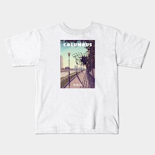 Columbus, Ohio, USA.Retro travel poster Kids T-Shirt